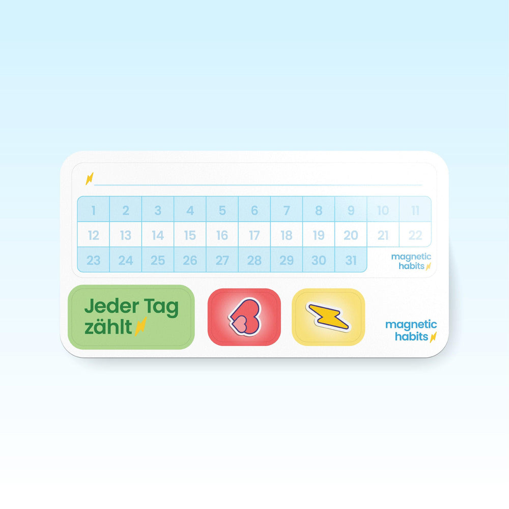Ein Habit Tracker und ein Notizblock für Sätze an dich selbst