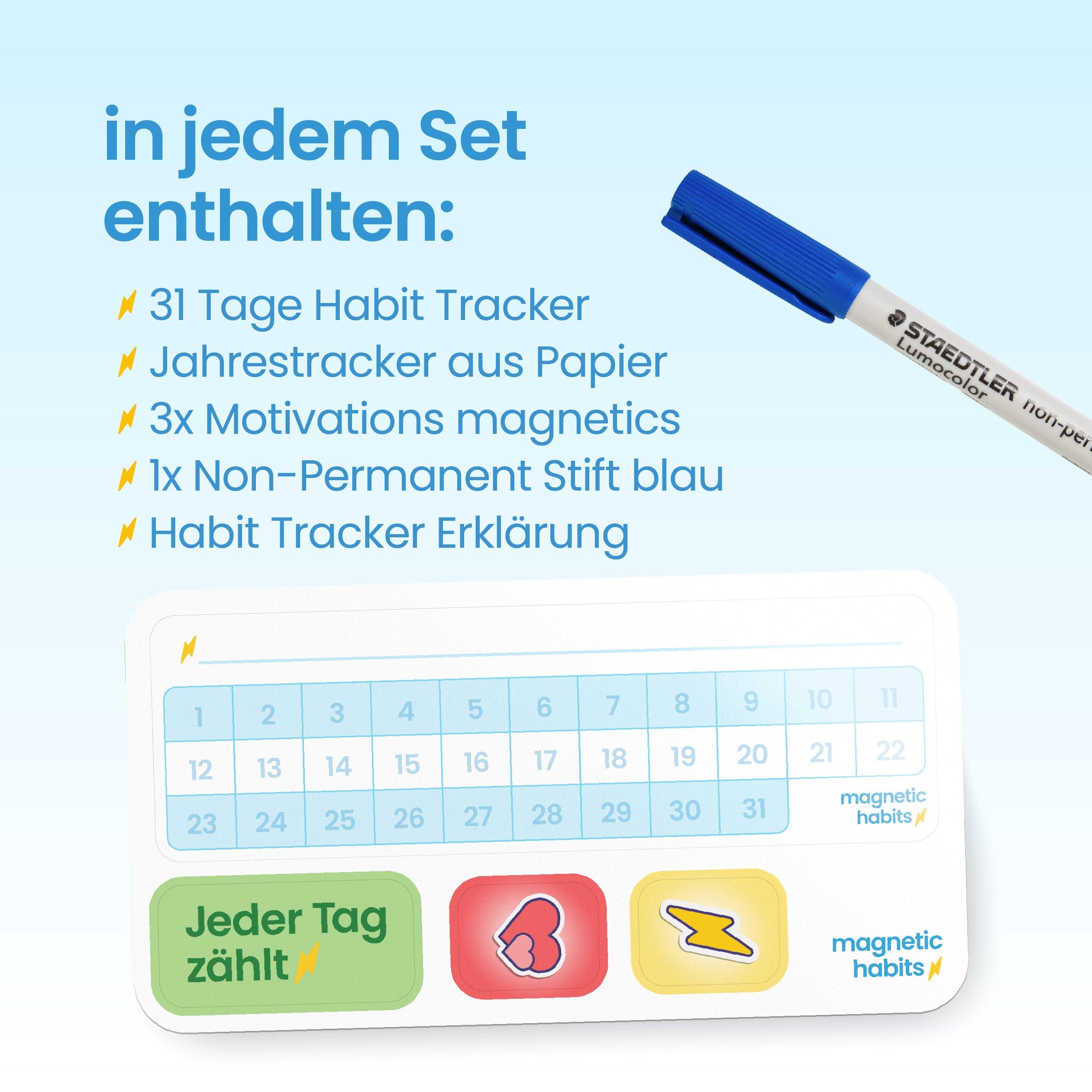 Wiederklebender 31-Tage-Tracker für bessere Gewohnheiten