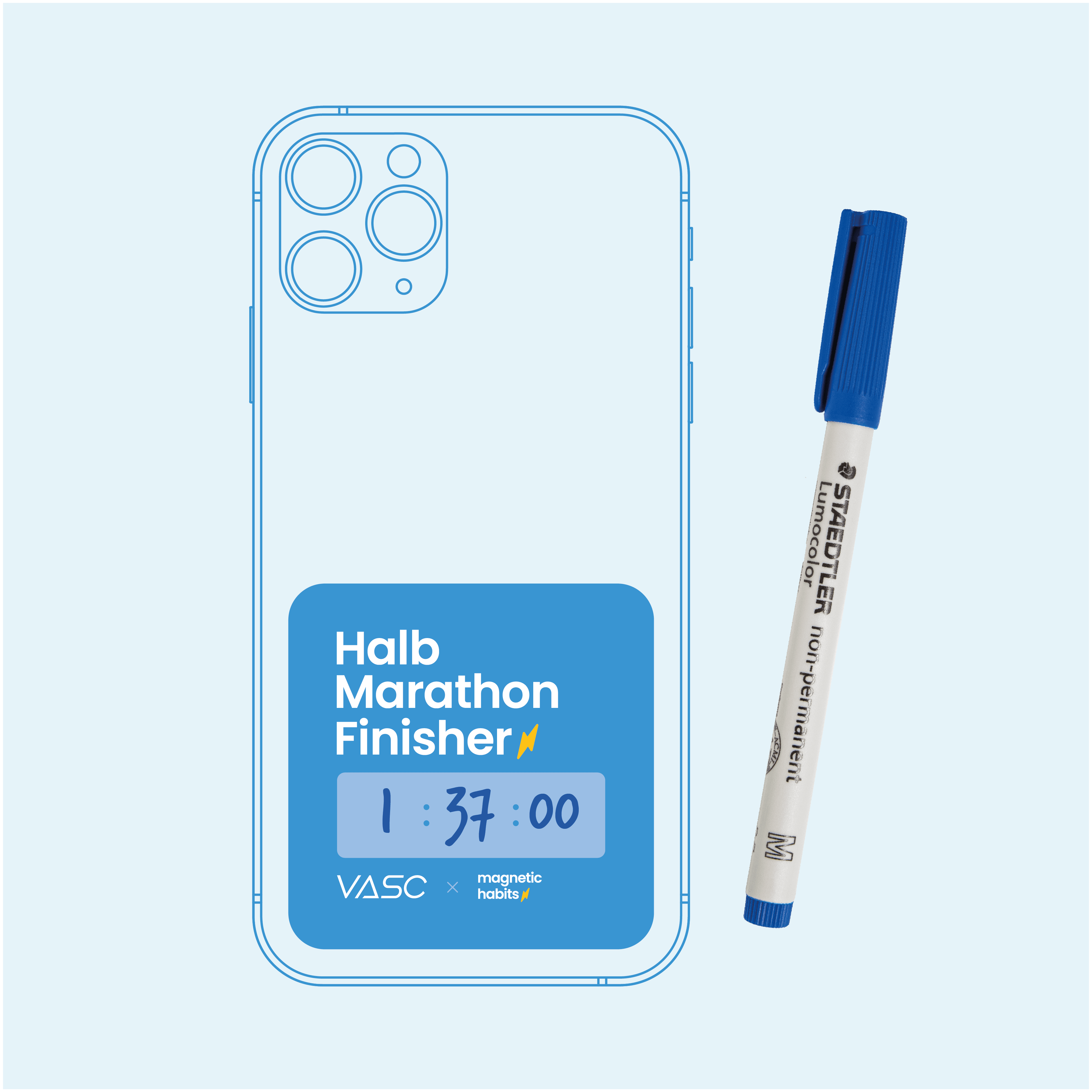 Marathon / Halbmarathon Meilenstein