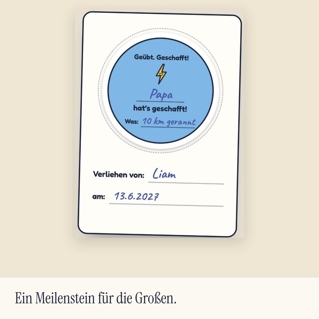 Meilenstein für Erwachsene (Visualisierung)