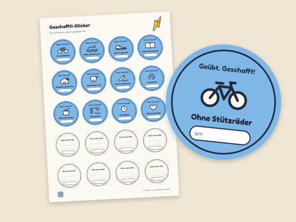 20 Geschafft!-Sticker